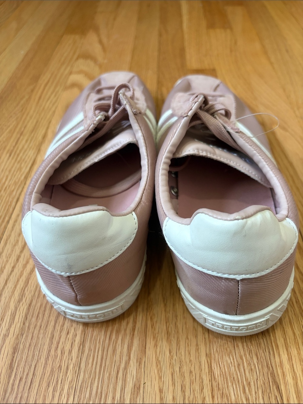 Tretorn Blush Pink and Cream Classic Low-Tops - Picture 8 of 10